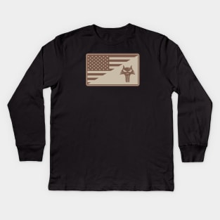 US K9 Handler Patch (desert subdued) Kids Long Sleeve T-Shirt